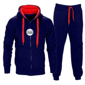 Survêtement à capuche pour homme, veste à capuche et pantalon en polaire chaude, survêtement d'hiver - Product Image 6