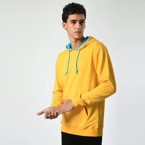 Sweat à capuche pour homme de qualité supérieure, 100% coton, doublé polaire pour l'hiver, uni, teinture unie, séchage rapide, respirant, confortable - Product Image 3