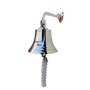 Campana de plata antigua, decoración navideña, manualidades, decoración de pared, campanas de puerta, logotipo personalizado, Impresión de aluminio fundido, campana de barco, lo último - Product Image 2