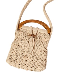 Fashion Bohemian Design Handmade Bag Macrame Bag <b>Mini</b> Macrame Bags for Regular Use and Easy to <b>Hand</b> - Product Image 1
