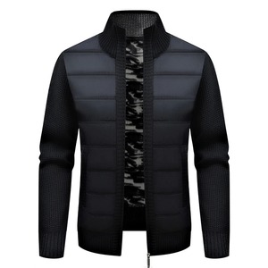 Winter Men Warm Cardigan Padded Jackets Fashion Men Fleece Lined Knitwear Sweaters Cardigan <b>Coats</b> Men Windbreaker Knit Jacket - Product Image 6