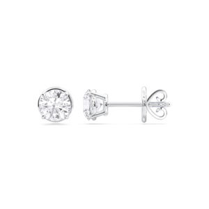 2.00 CT F/VS Round Cut Lab Grown Diamond Four Prong <b>Set</b> <b>Stud</b> <b>Earring</b> Made in 925 <b>Sterling</b> <b>Silver</b> For Unisex - Product Image 1