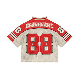 Personnalisé sur taille Polyester personnalisé nom de l'équipe et numéro unisexe maillot de Football américain maille France maillots de Football pour homme - Product Image 2