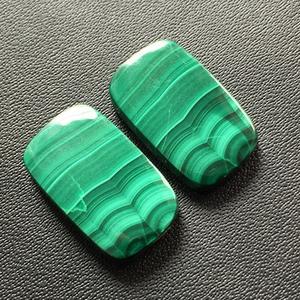 Malachite paire fantaisie forme Cabochon fait à la main 2 pièces ensemble dos plat pierres précieuses en vrac pour la fabrication de bijoux pour les femmes - Product Image 3