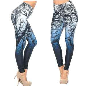 Leggings pour femmes à taille élastique, impression par sublimation, taille haute, leggings de sport, design et logo personnalisés en gros - Product Image 6