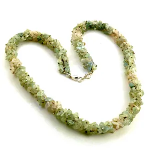 Collier de perles en pierres précieuses vertes pour femmes, bijoux religieux tendance, perles, agates, turquoises, jades, chaînes en laiton et cuivre, cadeaux - Product Image 3