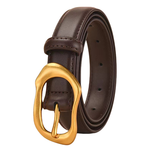 Cinturones de Cuero Vacuno Casuales de Diseño Recién Llegado con Hebilla de Acero, Duraderos, Clásicos, Ligeros e Impermeables para Hombre - Product Image 2