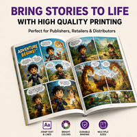 Impression de bandes dessinées en couleur, couverture rigide ou souple personnalisée, manga, roman graphique, OEM, ODM