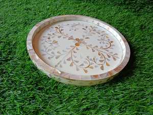 Plateaux en bois Art Déco personnalisables avec incrustation de nacre, plateaux de service de luxe pour chocolats, dattes et bonbons, Ramadan, Eid - Product Image 2