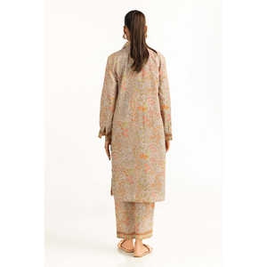 Conjunto Casual de Dos Piezas para Mujer, Estampado Peach Lawn, Primavera/Verano, Talla XS/XS, para Oficina - Product Image 5