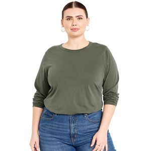 T-shirts de fitness à rayures personnalisés OEM pour femmes de haute qualité à manches longues en coton léger Sports et yoga décontracté pour l'été - Product Image 1