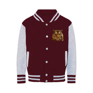 Veste de sport décontractée en patchwork tigre, en toile et cuir réversibles, imperméable et brodée, taille XS à XL, pour l'automne - Product Image 5