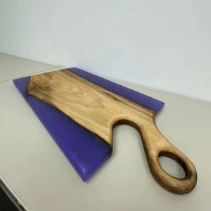 Wooden & Resin Vegetable/Cheese Serving Board Charcuterie Platter Wooden <b>Laser</b> Custom <b>Wood</b> Rectangle Logo Blocks Piece Packaging - Product Image 1