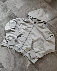 Sweat à capuche surdimensionné pour homme en coton 100% avec strass intégral, design uni, pour l'hiver, personnalisable OEM/ODM - Product Image 2