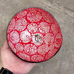 Cuenco lacado de color artesanal de Vietnam Cuenco lacado con cáscara de coco - Product Image 5