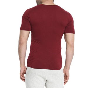 Venta al por mayor de alta calidad de logotipo personalizado Fitness hombres camisetas de algodón sólido ropa de gimnasio en varios colores sólidos - Product Image 2