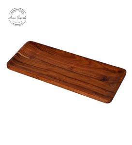 Elegante juego de bandejas de madera con arte floral rosa y cuenco Ideal para servir aperitivos decoración del hogar regalo duradero acabado elegante - Product Image 4
