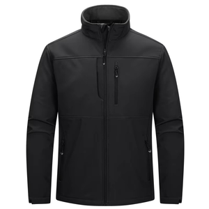Chaqueta Softshell para Hombre, Moderna, Impermeable, Larga, con Logotipo Personalizable, Cremallera Transpirable - Product Image 5