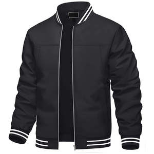 Chaqueta Bomber de Invierno Estilo Universitario Marrón para Hombre, Transpirable, Informal, para Exteriores, con Botón Único Personalizado en la Parte Delantera - Product Image 6