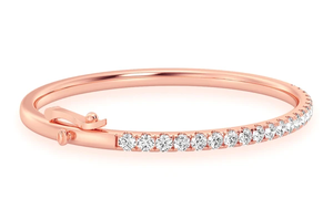 Scallop <b>Bangle</b> Bracelet Classic Real Diamond <b>Solid</b> <b>Gold</b> Hip Hop Style 2.00CTW IGI Certified Designer Jewelry Handcrafted - Product Image 2