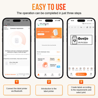 Nouvelle imprimante d'étiquettes mobile Mecolour pour étiquettes d'expédition de 1,27 cm, machine d'impression d'autocollants pour petites entreprises