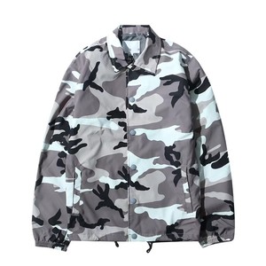 Coupe-vent unisexe élégant de haute qualité en toile à col tournant personnalisé OEM nouvelle tendance pour la course à pied en plein air Camouflage entraîneurs - Product Image 4