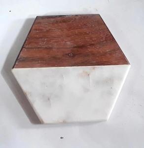 Sous-verres ronds en marbre blanc de qualité garantie pour boisson ensemble de 4 sous-verres de tasse de café de thé de bureau de restaurant à la maison - Product Image 3