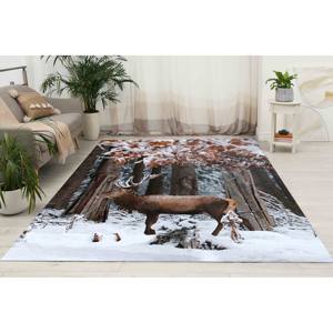Tapis Cerf : Imprimé Forêt Hivernale, Tapis de Ferme Antidérapant, Tapis Doux Non Tissé - Product Image 3