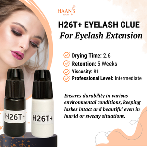 Alta calidad H26T + Secado rápido Fuerte viscosidad 3G 5G 10g Imprimación negra Pegamento para extensión de pestañas individuales Etiqueta privada Fuerte" - Product Image 5