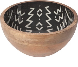 Ensaladera de madera tejida de masa de madera para el hogar de alta durabilidad, cuenco grande para servir frutas, uso alimentario desechable, venta al por mayor de alta calidad - Product Image 1