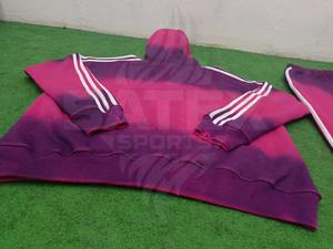 Custom <b>Hooded</b> Winter Casual Tracksuit Set with Sweatpants and Hoodie Acid Wash Zipper 100% Cotton Unisex - Product Image 5