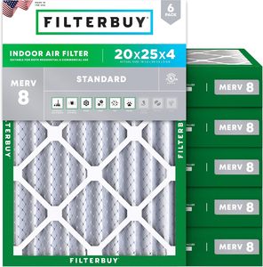 Filtro de Aire Filterbuy 20x25x4 MERV 8 Protección Contra Polvo y Alergias (Paquete de 6) - Product Image 4