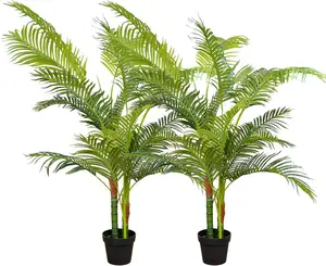 Penjualan laris tanaman buatan Pvc pohon palem tanaman hijau Bonsai produsen tanaman buatan dan pohon