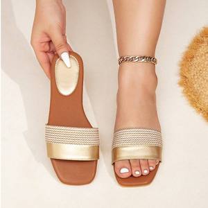 Sandalias de Verano de Secado Rápido Antideslizantes para Mujer, Chanclas Planas para Caminar por la Playa, con Suela Suave y Cómoda - Product Image 4