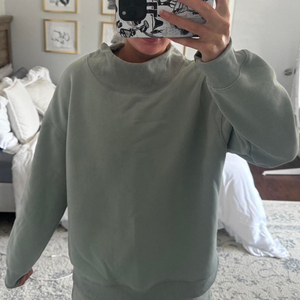 Sudadera con capucha de gran tamaño para mujer de alta calidad, jersey de lana de Color sólido rosa, logotipo personalizado, cuello simulado bordado, Invierno - Product Image 3