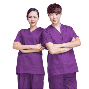 Conjuntos de uniformes de enfermería transpirables a la moda para hombres y mujeres, uniformes de Hospital con logotipo personalizado, tela de punto para hospitales y clínicas - Product Image 3