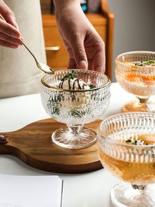 Flared edge glass <b>bowl</b> with high clarity ideal for summer parties elegant dinners and cold <b>dessert</b> table spreads - Product Image 6