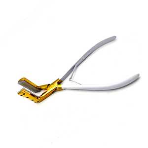 Pince professionnelle pour ruban d'extension de cheveux en acier inoxydable or blanc de qualité supérieure avec logo personnalisé - Product Image 1