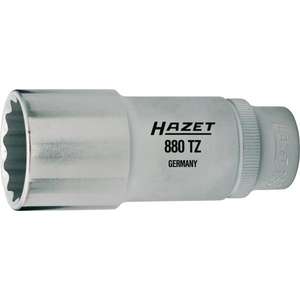 Hazet 3/8'' Long Metric Square <b>12</b>-<b>Point</b> <b>Socket</b> with Traction Profile - Product Image 1