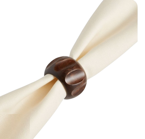 Anneaux de serviette sculptés à la main de haute qualité Fabricant Fournisseur Rond de serviette en bois Dessus de table Rond de serviette en bois massif - Product Image 3