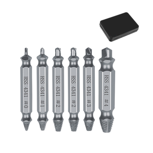 Juego de extractores de tornillos <span class=keywords><strong>HSS</strong></span> 4341, 6 uds., removedor de pernos dañados, herramienta de extracción de tornillos, juego de brocas para tornillos pelados de alta calidad - Product Image 2