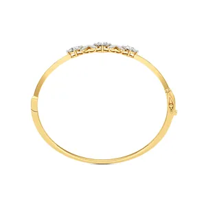 Bracelet ovale rigide multi-pierres captivant - Bracelet en diamants - Product Image 3