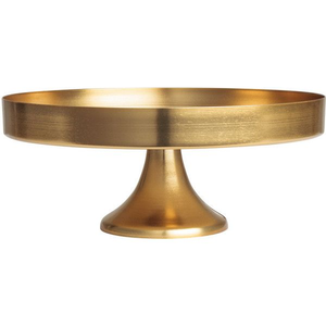 Soporte de postre de latón de diseño único, regalo de inauguración de la casa, soporte de fruta para servir, plato Simple Flash Gold Cake Stand - Product Image 6