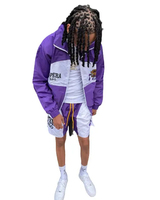 Grosir Set Celana Pendek Pria Musim Panas Gaya High Street Bahan Fleece Bernapas Katun Solid Saku Logo Twin Set Dapat Disesuaikan 220g