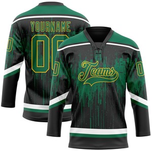 Wholesale Custom Team Name Numbers Ice Hockey Jersey 100% Polyester Digital Print Quick Dry Anti-Bacterial Breathable Unisex - Product Image 5