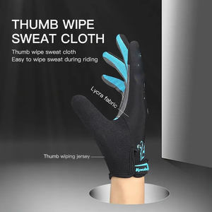 Gants de cyclisme respirants à doigts longs pour hommes et femmes pour le printemps et l'été Sports de plein air Entraînement en cuir VTT Fitness - Product Image 5