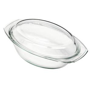 Tazón de Vidrio BOHEMIA CRISTAL con Tapa Plana Ovalada - Product Image 1