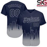 Maillot de baseball personnalisé à rayures fines |   Uniforme d'équipe de sublimation |   Vêtements de sport personnalisés avec nom et numéro