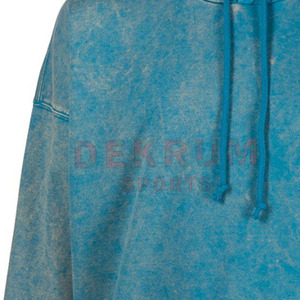 Sweat à capuche délavé à l'acide de la meilleure qualité avec fermeture à glissière haut d'hiver motif solide directement du fabricant pakistanais - Product Image 3