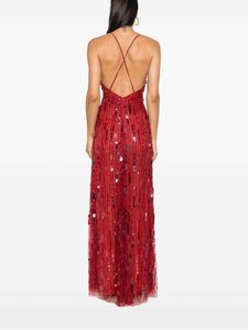 Vestido de fiesta de noche ceñido al cuerpo rojo, ropa antiestática de gasa transpirable para mujer, 2025, sin mangas completo de lujo para mujer - Product Image 6